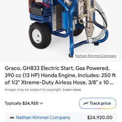 Graco 833 gas GH Gas Airless Sprayer