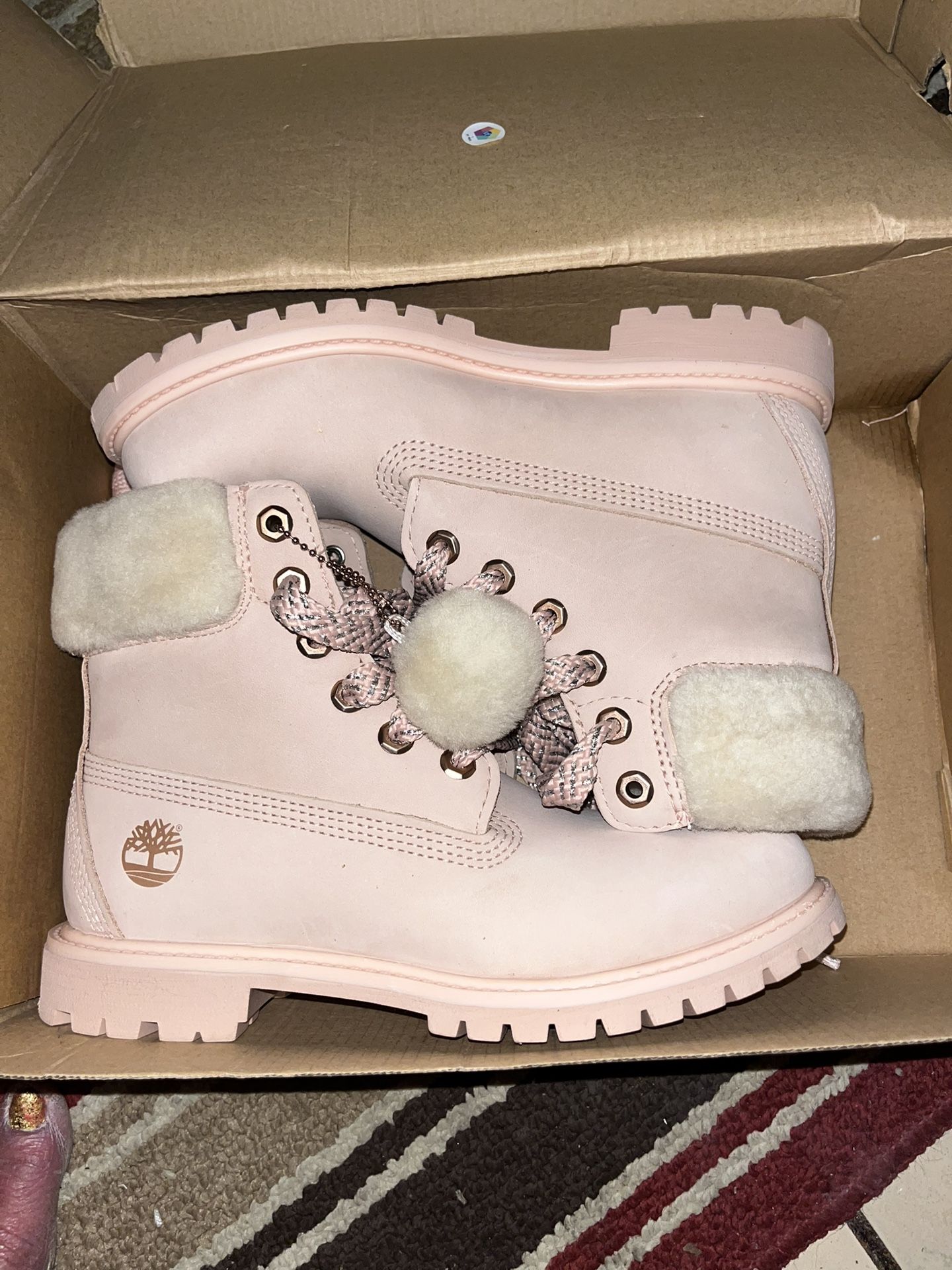 Rose Gold Timberland Boots Size 8 Woman’s