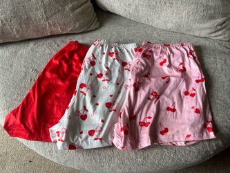 3-Pack Women’s Cherry Print Pajama Sleep Shorts