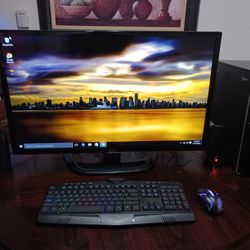 Hp Pavilion desktop Computer Windows 10. Good Condition.  wifi Adapter.   AMD ATHLON  Procesor.   350gb hard drive.  vlc DVD Writer.  lighting Keyboar