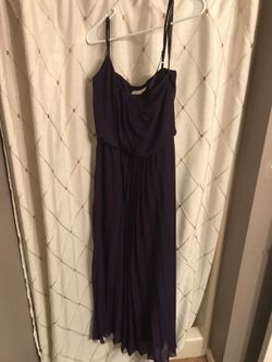 Purple floor length dress