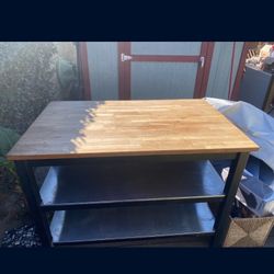 IKEA Kitchen Island Wood Top Table - TORNVIKEN