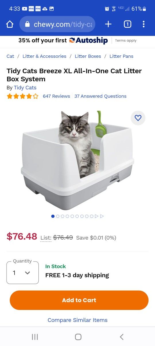 New Breaze XL All In One Litter Box