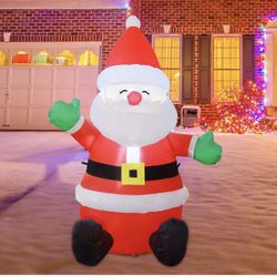 4 Foot Tall Santa Christmas Yard Inflatable