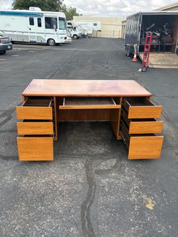 Nice Real Wood 6ft Long Desk-$50