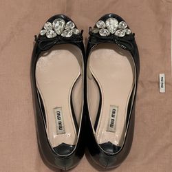 Miu Miu Flat Shoes Black