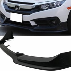 Fits 16-18 Honda Civic 10th Gen MUG Style Unpainted Front Bumper Lip Spoiler PP
