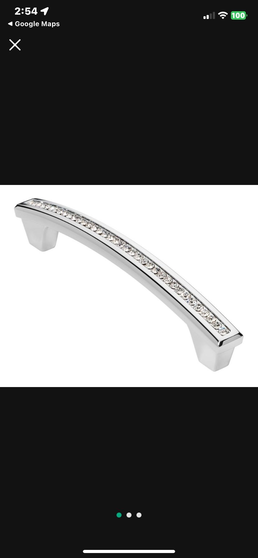 Austrian Crystal Drawer Pulls (Looks Like Diamonds) Real Stones. 