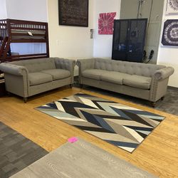 Grey Sofa And Love Seat