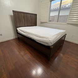 Full Size Bed Frame + Box Spring + Mattress