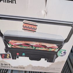 Chefman  3-in-1 Panini Maker - New