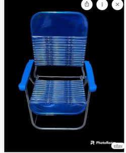 Two vintage 80s lawn chairs