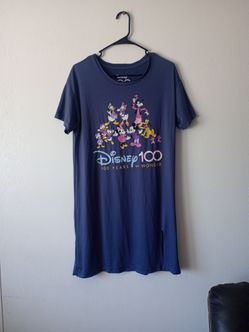 Disney 100 Years of Wonder Women’s XS Night Shirt Night Gown Blue