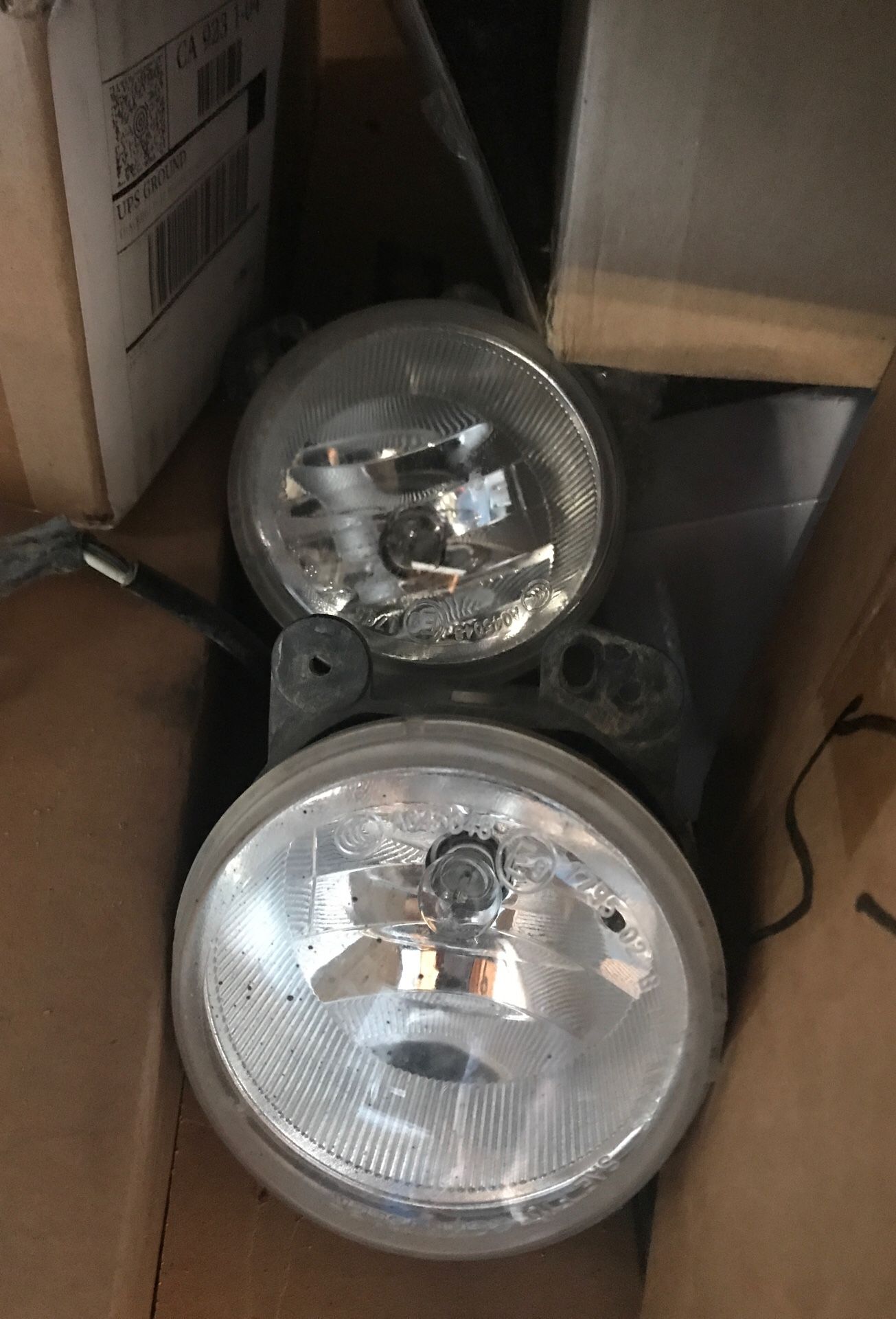 Stock Jeep Wrangler JK parts, headlights , spare tire bracket, free