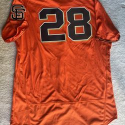 Old Stock New Buster Posey Friday Orange San Francisco Giants Jersey Authentic On Field Jersey Size 48