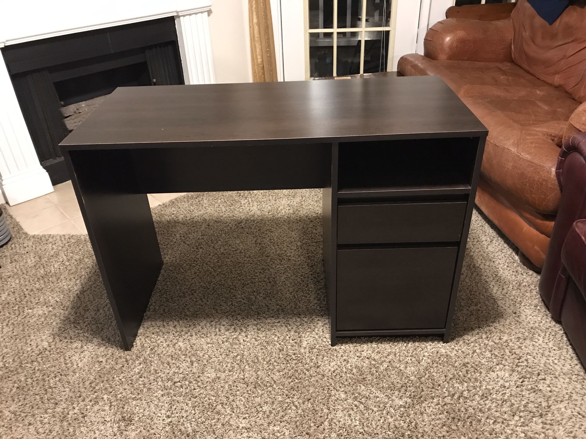 IKEA Dark Brown 2-drawer desk