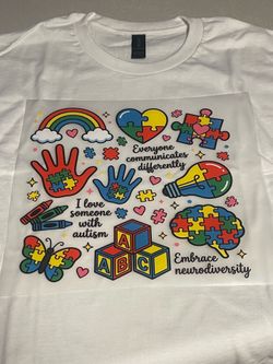 Autism Heat press T-shirt
