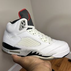 Nike Jordan 5 Retro “White Cement 2017” 136027 104 Size 9 “NO Box”