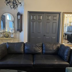 Modern Lamb Skin Leather Sofa 