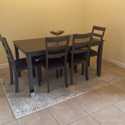 AF BRIDSON  GRAY Dining Table - 4 Chairs & Bench