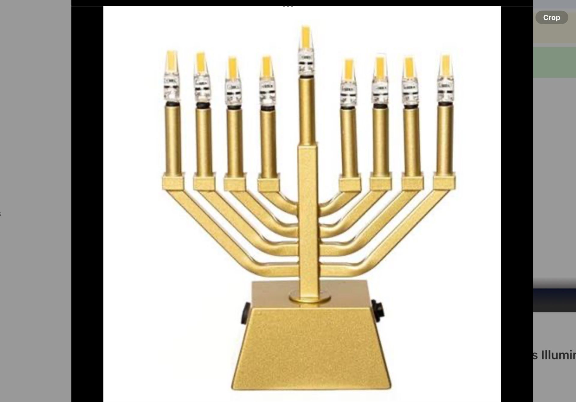 MENORAH WTH LED CANDLES WALL MOUNT
