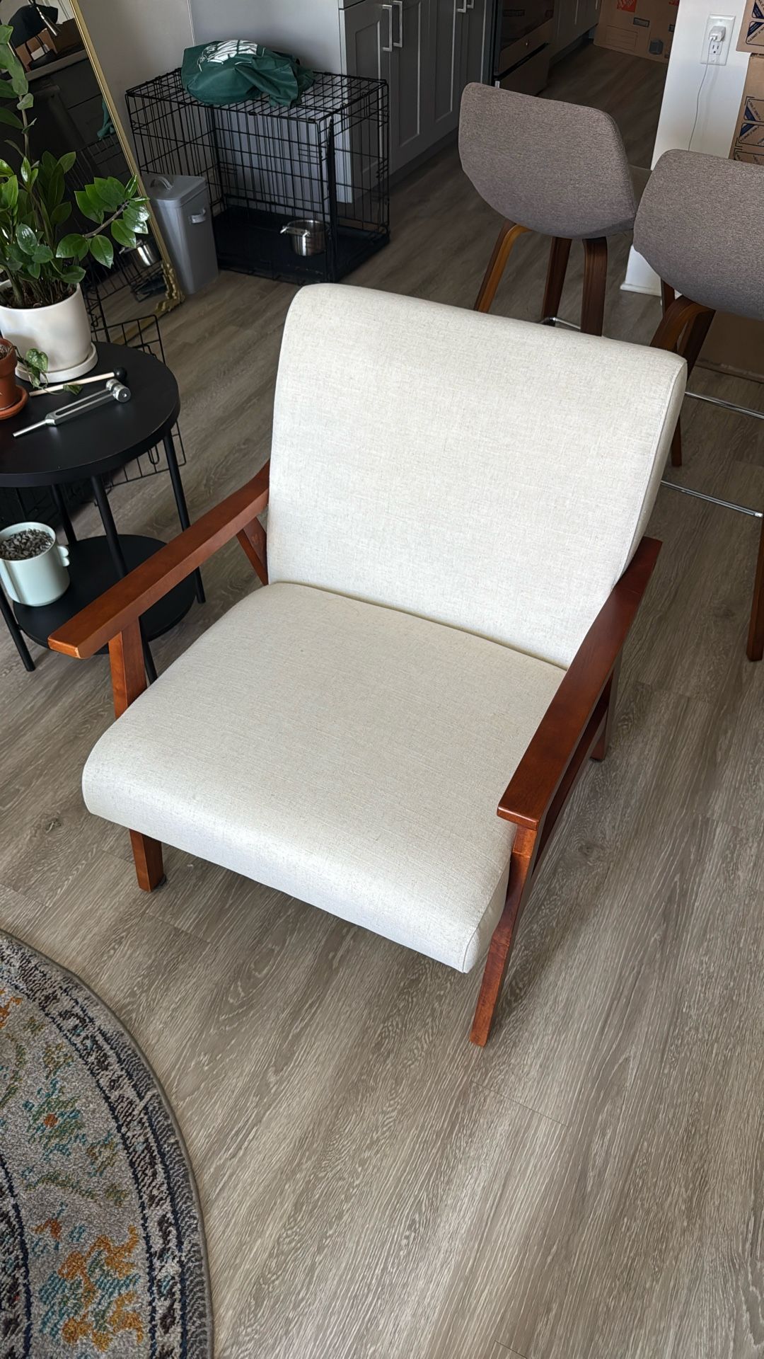 Midcentury Upholstered Armchair 