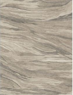 9x12 Abstract Taupe Washable Area Rug, Large Machine Modern Accent Rug Stain Resistant Non-Slip Carpet