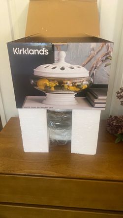 Whitewash potpourri jar