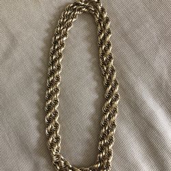 Vintage Twisted Rope Gold-Plated Chain 