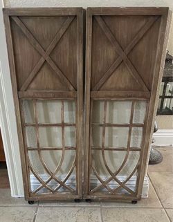 Decorative Wood and Glass Panel Doors
