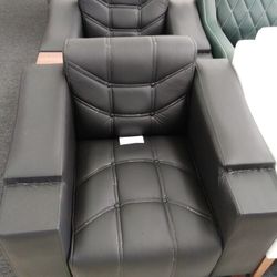 Black Upholstered Armchair