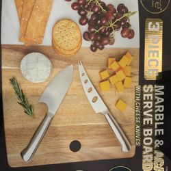 Core Kitchen Marble & Acacia Serve Board Set