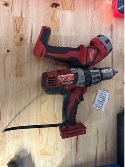 Milwaukee hammer Drill + Work Light + Heavy Duty Skil Drill – All Working / Todo Funciona