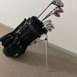 Complete Golf Set: Driver, Wood, Irons, Putter,  bag, Ect. Left Handed