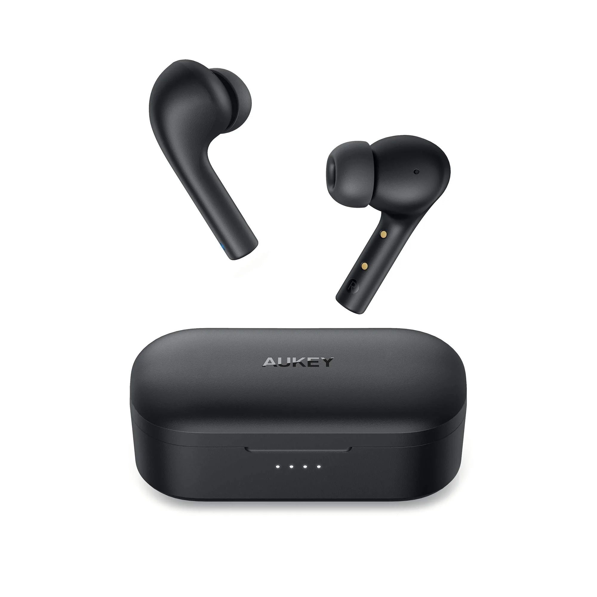 True Wireless Earbuds,Bluetooth Headphones With Noise Cancelling Mics, Black