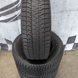 225/65R16 “Near Brand New” Set Of 4 Bridgestone Blizzak WS90 Studless Winter Snow Tires 