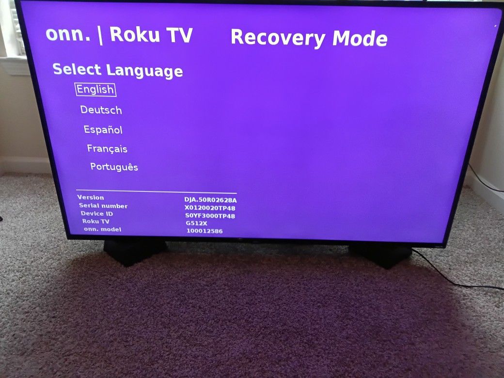 55 Inch Ruko TV (Stuck On Recovery Mode)