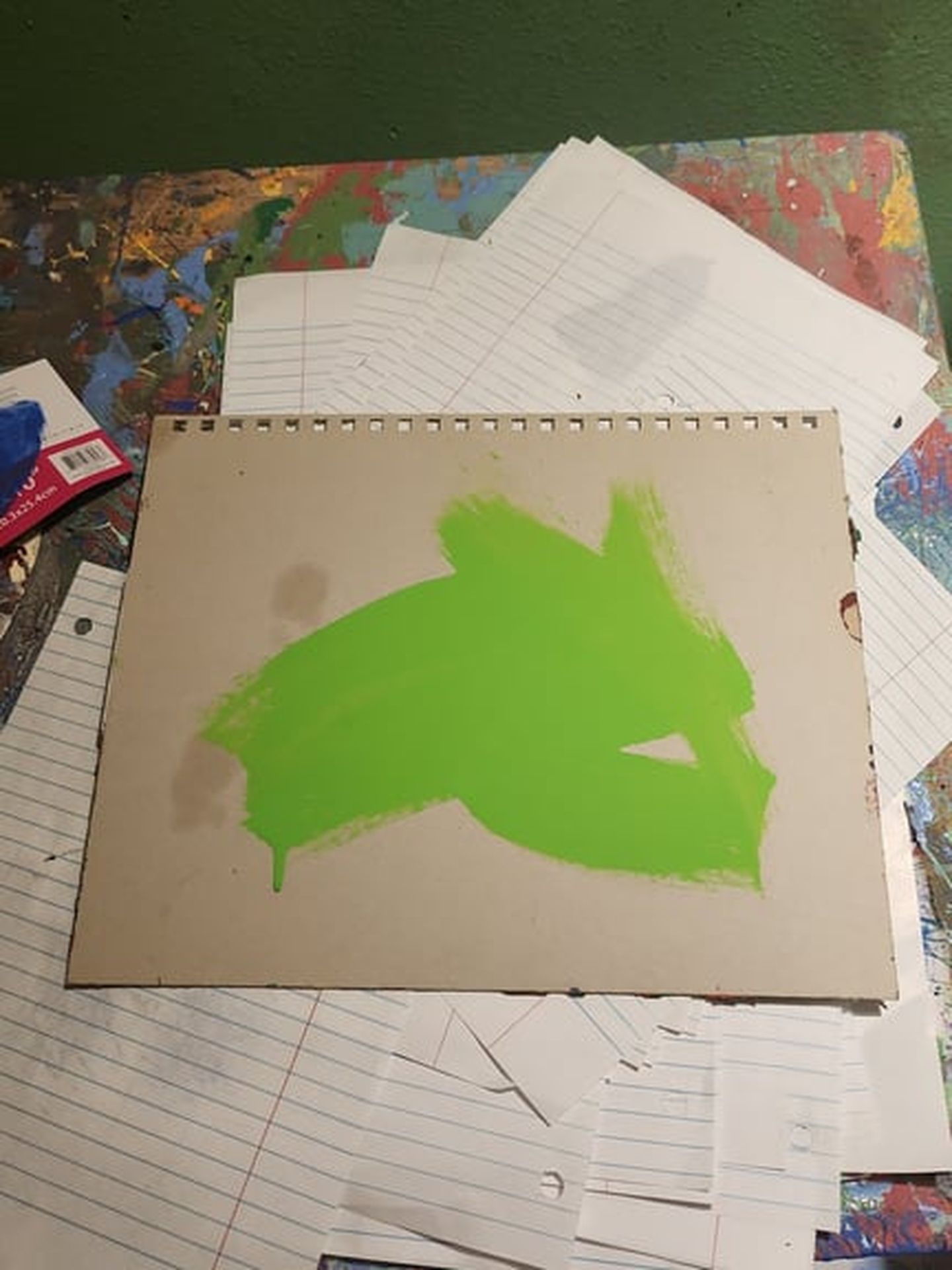 Abstract Art Sketchbook with Vibrant Swatches