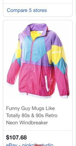 Neón windbreaker 90’s retro