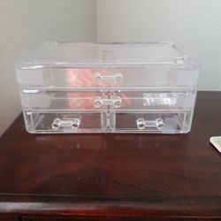 ACRYLIC MAKEUP ORGANIZER In Great USED CONDITION 
