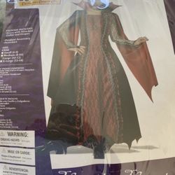 Victorian Vampira Child Costume Size Large (10-12)