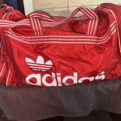 Vintage Adidas Large Red Duffle Bag - Very Rare 