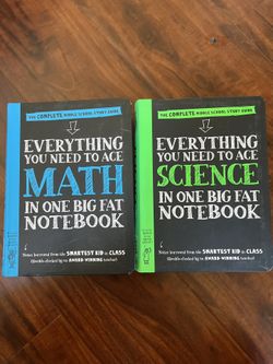 Middle School Math and Science Study Guide Books