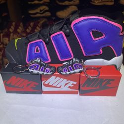 Nike Air More Uptempo Mini Shoe Keychains And Mini Nike Shoe Box