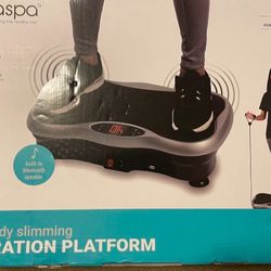 New In box - Full Body Slimming Vibration Platform  w/ Bluetooth & Arm Pullies 