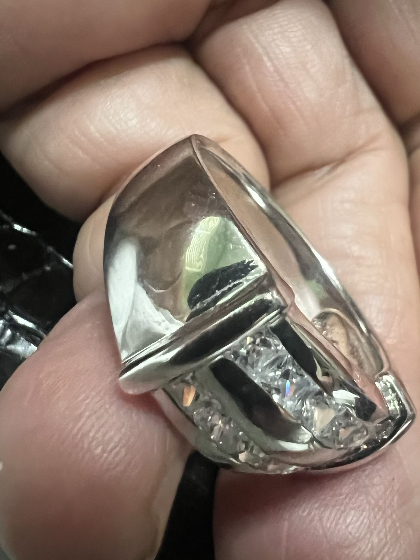 Sterling Silver Cubic, Sironia, Men’s  Size 11 -11  1/2  Ring