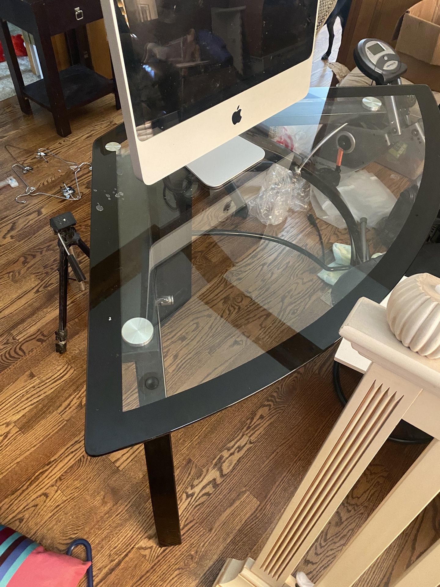 Glass Corner Desk