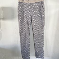 Y2K Venus Mimoska Taupe Tan Polka Dot Straight Leg Twill Chino Trouser Pant Sz 8