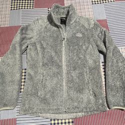 North Face Osito Fleece Jacket Gray Furry. Sz Medium Women’s..