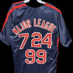 Charlie Sheen, Tom Berenger & Corbin Bernsen Signed Major League Jersey Inscribed “Taylor” & “Dorn” JSA Authenticated